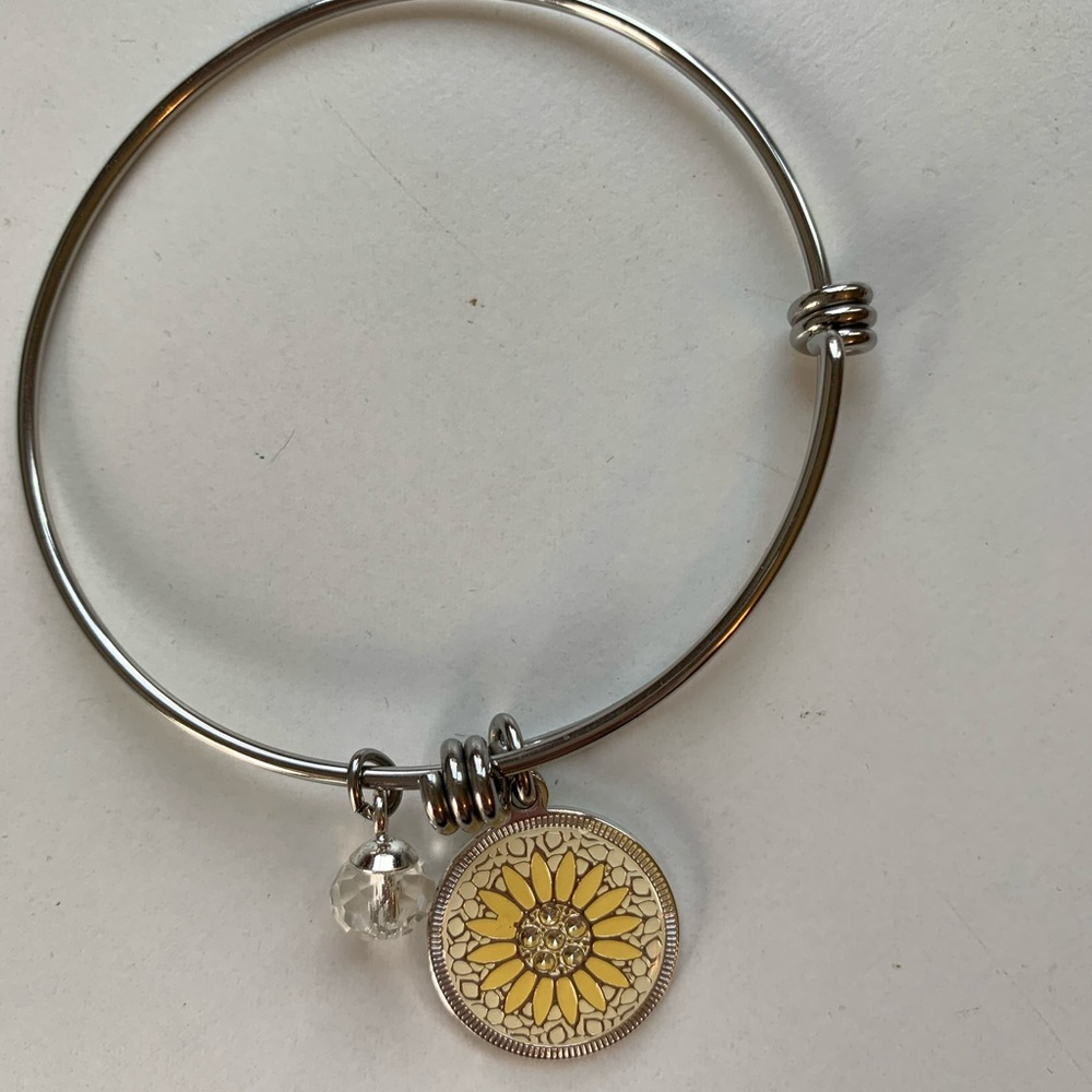Sunflower Bangle Bracelet